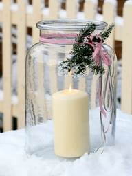 Candle in snow